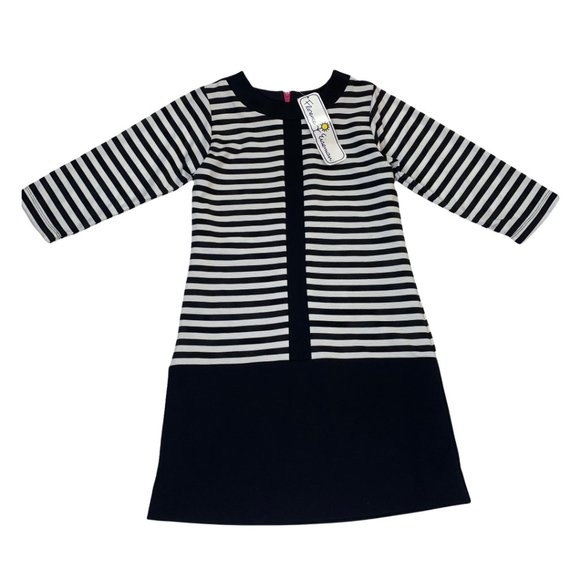 Florence Eiseman Other - Florence Eisman Girl's NWT Black White Stripe Zip Midi Dress Large